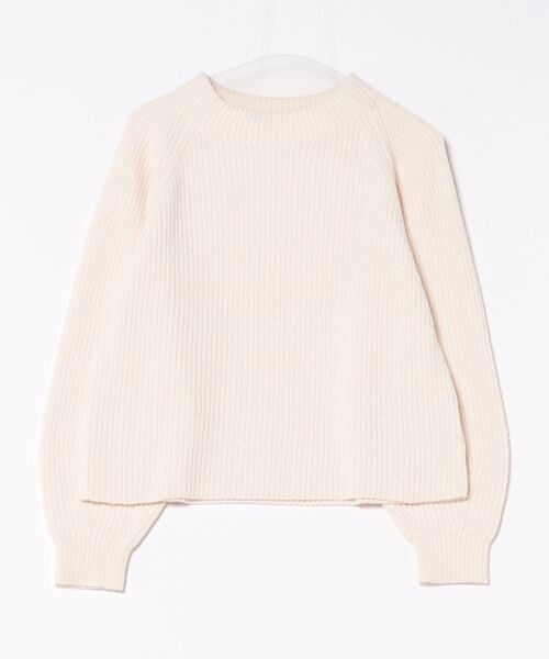 STRAWBERRY-FIELDS（ストロベリーフィールズ）の「コディシェニール_ベロアライクモックネックニット（ニット/セーター・レディース・オフホワイト/モカ/ブラック・2）」の12枚目の写真