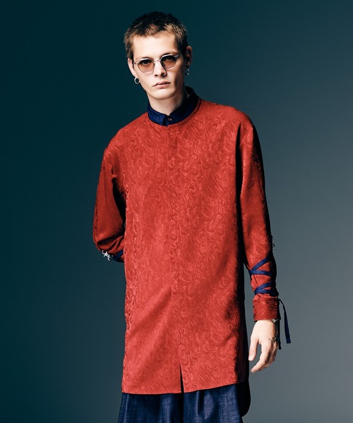 glamb（グラム）の「Blow Long Shirt / ブロウロングシャツ（シャツ/ブラウス・メンズ・ホワイト/レッド/ブラック・S/M/L）」の12枚目の写真