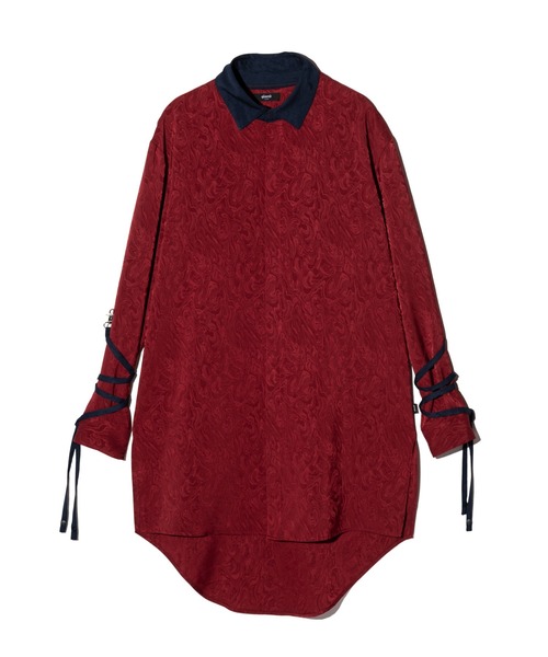 glamb（グラム）の「Blow Long Shirt / ブロウロングシャツ（シャツ/ブラウス・メンズ・ホワイト/レッド/ブラック・S/M/L）」の8枚目の写真