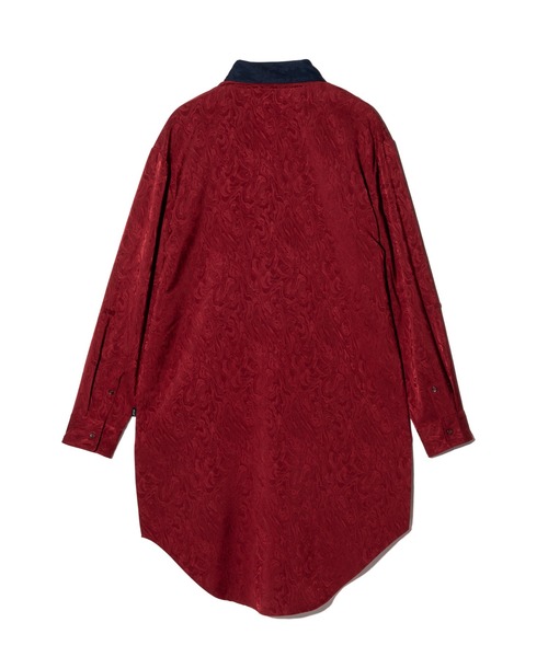 glamb（グラム）の「Blow Long Shirt / ブロウロングシャツ（シャツ/ブラウス・メンズ・ホワイト/レッド/ブラック・S/M/L）」の10枚目の写真