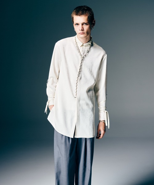 glamb（グラム）の「Blow Long Shirt / ブロウロングシャツ（シャツ/ブラウス・メンズ・ホワイト/レッド/ブラック・S/M/L）」の13枚目の写真