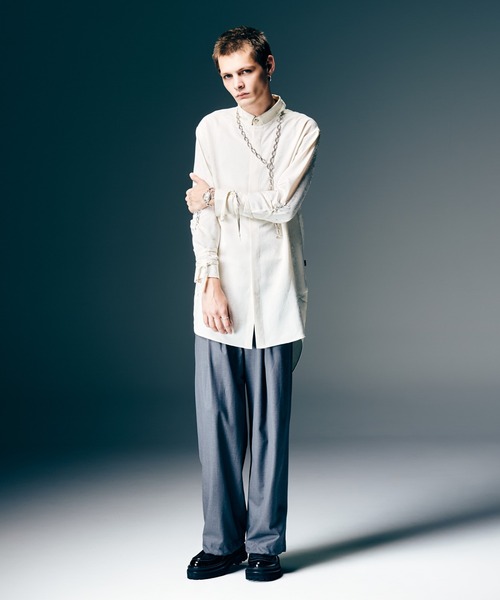 glamb（グラム）の「Blow Long Shirt / ブロウロングシャツ（シャツ/ブラウス・メンズ・ホワイト/レッド/ブラック・S/M/L）」の14枚目の写真
