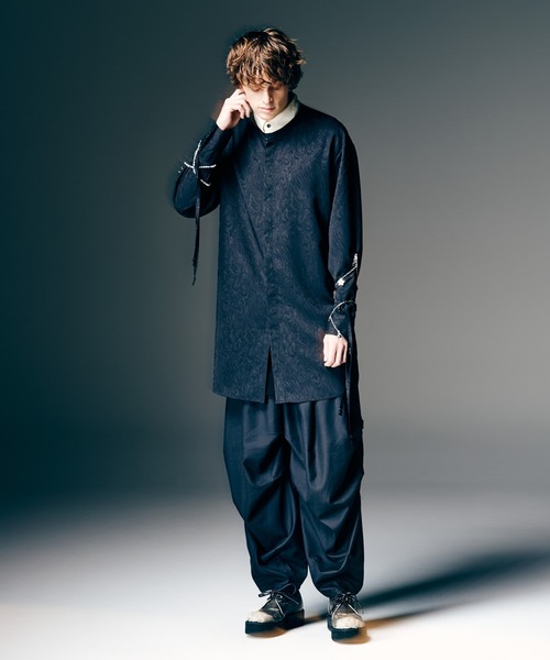 glamb（グラム）の「Blow Long Shirt / ブロウロングシャツ（シャツ/ブラウス・メンズ・ホワイト/レッド/ブラック・S/M/L）」の16枚目の写真