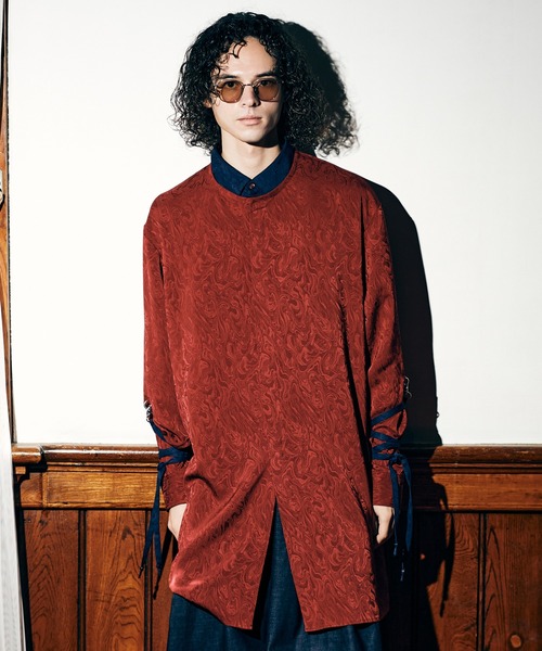 glamb（グラム）の「Blow Long Shirt / ブロウロングシャツ（シャツ/ブラウス・メンズ・ホワイト/レッド/ブラック・S/M/L）」の22枚目の写真