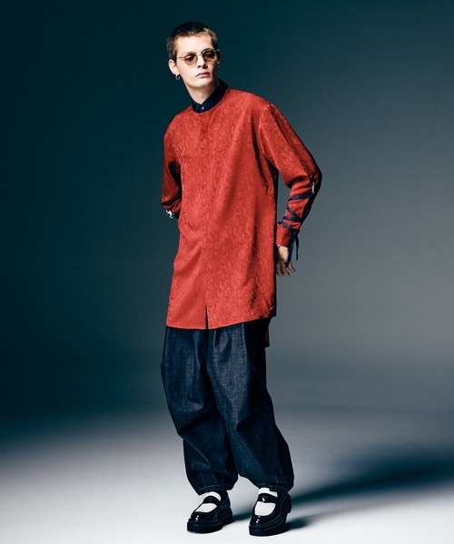 glamb（グラム）の「Blow Long Shirt / ブロウロングシャツ（シャツ/ブラウス・メンズ・ホワイト/レッド/ブラック・S/M/L）」の21枚目の写真