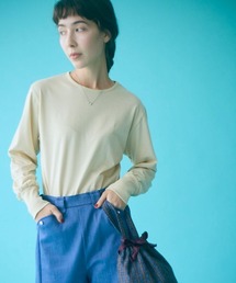 me.（ミードット）の「【 me. / ミードット 】  エンブロイダリー ギャザースリーブプルオーバー　me-25301　HPI（Tシャツ/カットソー）」