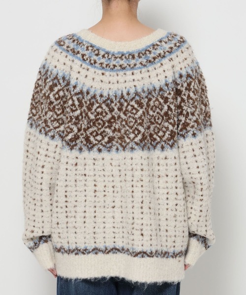 LOWRYS FARM（ローリーズファーム）の「ノルディックニットプルオーバーＬＳ 631325（ニット/セーター・レディース・アイボリー/グレー/ブラウン・FREE）」の6枚目の写真