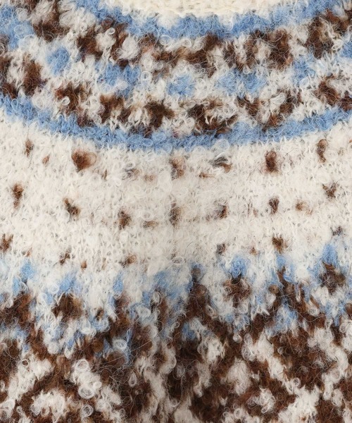 LOWRYS FARM（ローリーズファーム）の「ノルディックニットプルオーバーＬＳ 631325（ニット/セーター・レディース・アイボリー/グレー/ブラウン・FREE）」の10枚目の写真