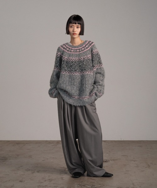 LOWRYS FARM（ローリーズファーム）の「ノルディックニットプルオーバーＬＳ 631325（ニット/セーター・レディース・アイボリー/グレー/ブラウン・FREE）」の19枚目の写真