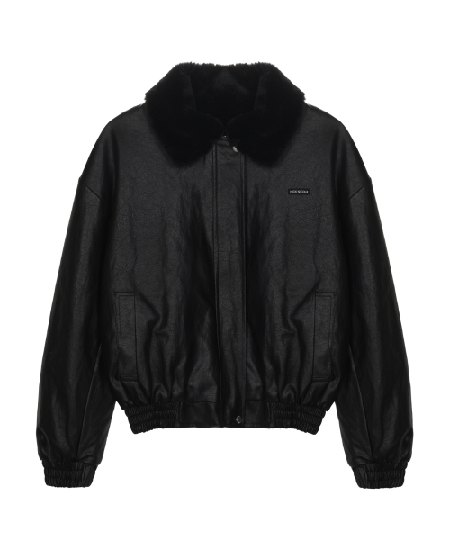 NICK&NICOLE(ニックアンドニコール)の「NICOLE FUR LEATHER MUSTANG_BLACK(ムートンコート・レディース・ブラック・FREE)」の5枚目の写真