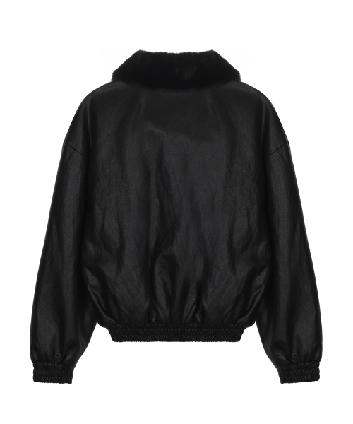 NICK&NICOLE(ニックアンドニコール)の「NICOLE FUR LEATHER MUSTANG_BLACK(ムートンコート・レディース・ブラック・FREE)」の6枚目の写真
