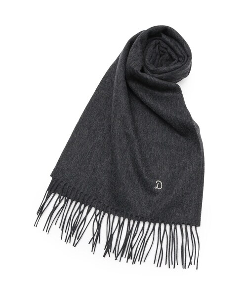 DRESSTERIOR（ドレステリア）の「ホワイトカシミヤ ストール（ストール/ショール・レディース・ライトグレー/オフホワイト/チャコールグレー/レッド系1・00）」の2枚目の写真