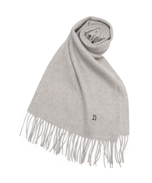 DRESSTERIOR（ドレステリア）の「ホワイトカシミヤ ストール（ストール/ショール・レディース・ライトグレー/オフホワイト/チャコールグレー/レッド系1・00）」の3枚目の写真
