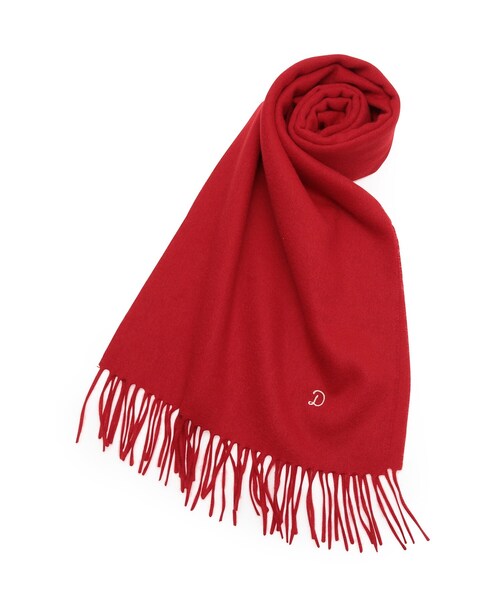 DRESSTERIOR（ドレステリア）の「ホワイトカシミヤ ストール（ストール/ショール・レディース・ライトグレー/オフホワイト/チャコールグレー/レッド系1・00）」の5枚目の写真