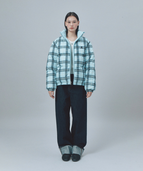 Rest&Recreation(レストアンドレクリエーション)の「REVERSIBLE CHECK DOWN JACKET - SKY BLUE(ダウンジャケット/コート・メンズ・その他・SMALL/LARGE)」の3枚目の写真