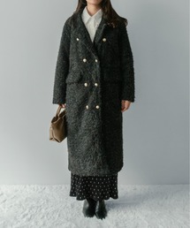 on:nue（オンニュ）の「【on:nue】フリンジシャギーロングチェスターコート（チェスターコート）」