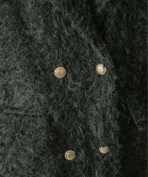 on:nue(オンニュ)の「【on:nue】フリンジシャギーロングチェスターコート(チェスターコート・レディース・イエロー/ホワイト/ブラック・FREE)」の11枚目の写真