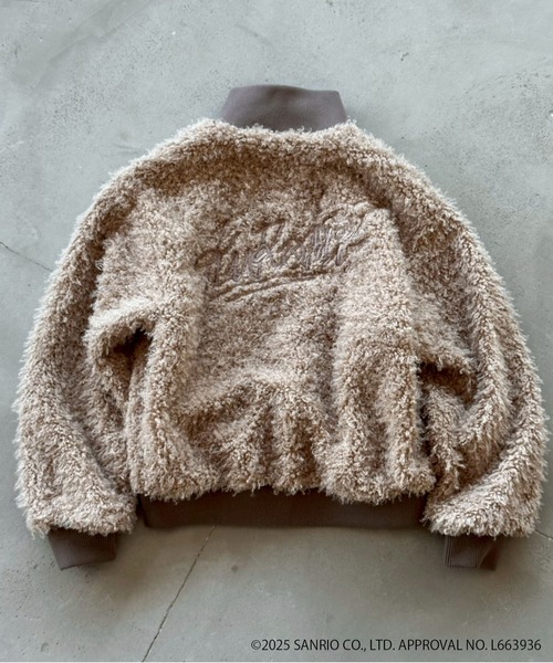 セール】Perushu × Kuromi ボアスタッズ刺繍ブルゾン（ブルゾン