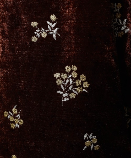 Rouge vif la cle（ルージュヴィフラクレ）の「【Le Melange/ル・メランジュ】花柄ベロアパンツ/#8551502/花柄/ベロア/パンツ【WEB限定】（その他パンツ・レディース・ブラウン/ブラック・フリー）」の17枚目の写真