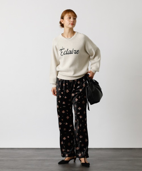 Rouge vif la cle（ルージュヴィフラクレ）の「【Le Melange/ル・メランジュ】花柄ベロアパンツ/#8551502/花柄/ベロア/パンツ【WEB限定】（その他パンツ・レディース・ブラウン/ブラック・フリー）」の20枚目の写真