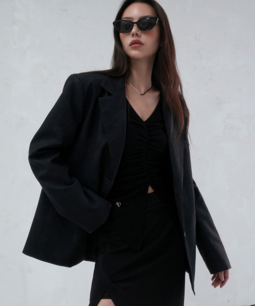 Vivacious(ビバシャス)の「Beau Art Leather Jacket BLACK(ライダースジャケット・レディース・ブラック・FREE)」の2枚目の写真