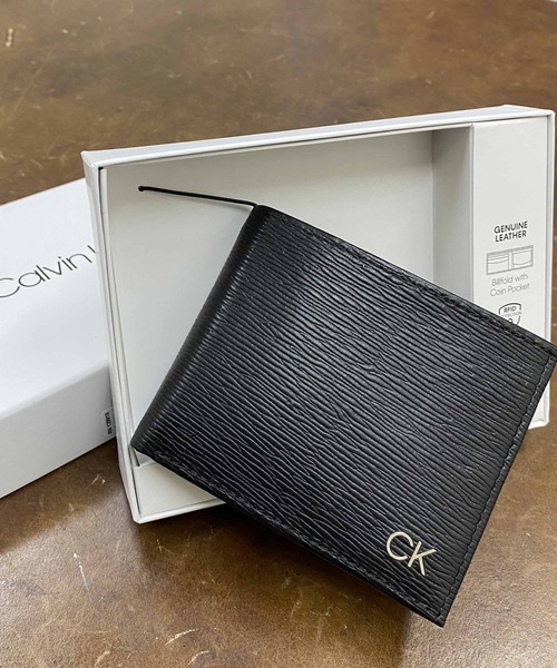 Calvin Klein(カルバン・クライン)の「Calvin Klein / カルバンクライン 二つ折り財布(財布・メンズ・ブラック・ONE SIZE)」の1枚目の写真