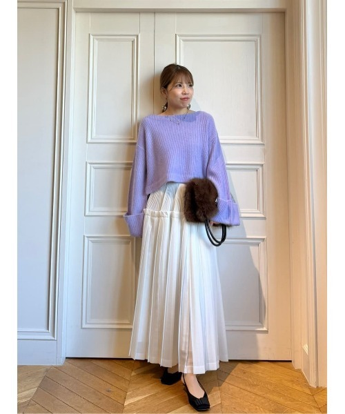 LOULOU WILLOUGHBY(ルルウィルビー)の「【LOULOU WILLOUGHBY】カールマイヤープリーツスカート(スカート・レディース・ホワイト/イエロー/ブラック・1/2)」の8枚目の写真