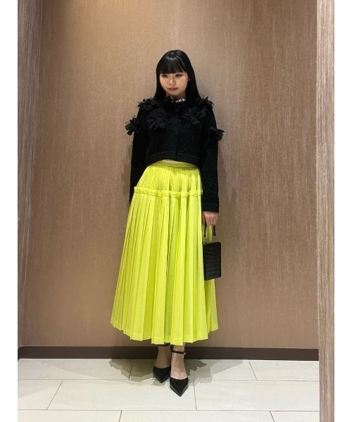 LOULOU WILLOUGHBY(ルルウィルビー)の「【LOULOU WILLOUGHBY】カールマイヤープリーツスカート(スカート・レディース・ホワイト/イエロー/ブラック・1/2)」の10枚目の写真