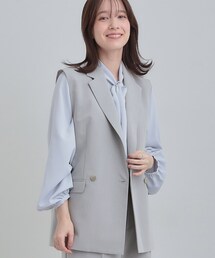 SHOO・LA・RUE | 【セットアップ可/S-LL/洗濯機可】サッと軽やかに羽織りやすいWブレストジレ(ベスト)