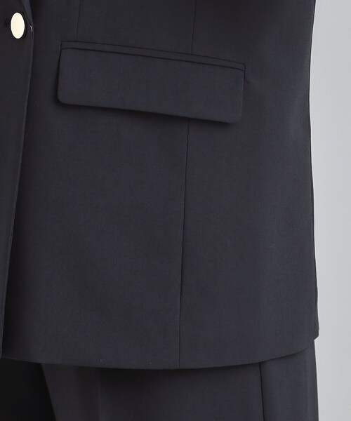 SHOO・LA・RUE（シューラルー）の「【セットアップ可/S-LL/洗濯機可】サッと羽織ってこなれ見え ダブルブレストジレ（ベスト・レディース・ライトグレー/ネイビー・04/03/02/01）」の13枚目の写真