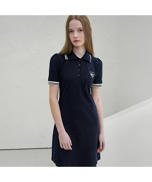 Vivacious(ビバシャス)の「Petit Collar Onepiece - 4COL(ワンピース・レディース・グレー/ホワイト/チャコール/ネイビー・MEDIUM/SMALL)」の4枚目の写真