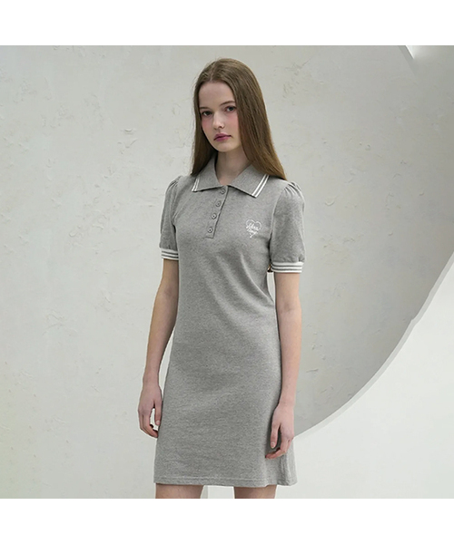 Vivacious(ビバシャス)の「Petit Collar Onepiece - 4COL(ワンピース・レディース・グレー/ホワイト/チャコール/ネイビー・MEDIUM/SMALL)」の3枚目の写真