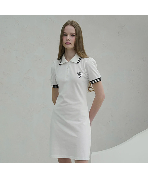 Vivacious(ビバシャス)の「Petit Collar Onepiece - 4COL(ワンピース・レディース・グレー/ホワイト/チャコール/ネイビー・MEDIUM/SMALL)」の2枚目の写真