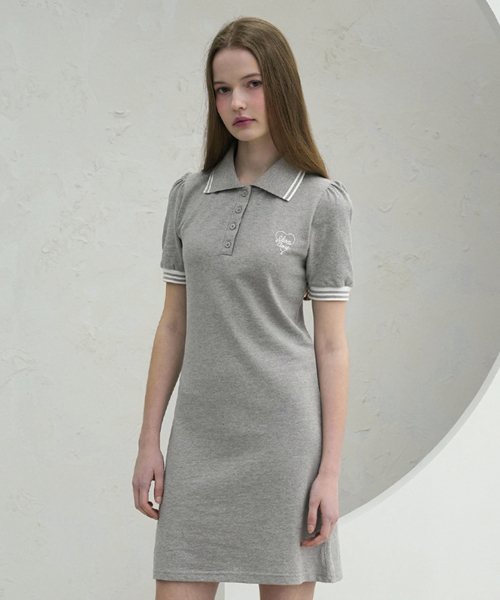 Vivacious(ビバシャス)の「Petit Collar Onepiece - 4COL(ワンピース・レディース・グレー/ホワイト/チャコール/ネイビー・MEDIUM/SMALL)」の5枚目の写真