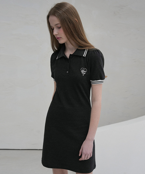 Vivacious(ビバシャス)の「Petit Collar Onepiece - 4COL(ワンピース・レディース・グレー/ホワイト/チャコール/ネイビー・MEDIUM/SMALL)」の6枚目の写真