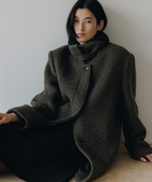 ヘアリーベルトハーフコート_KHAKI BROWN