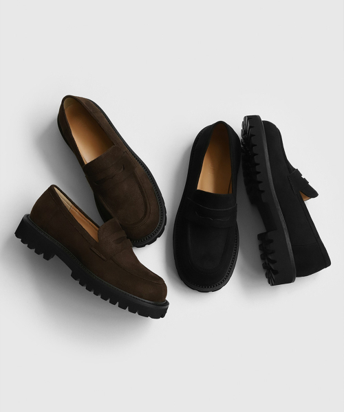 SAPPUN（サプン）の「Rojian 厚底 ペニーローファー (3cm)（ローファー・レディース・ブラック/ダークブラウン・22.5cm/23cm/23.5cm/24cm/24.5cm/25cm/25.5cm）」の3枚目の写真