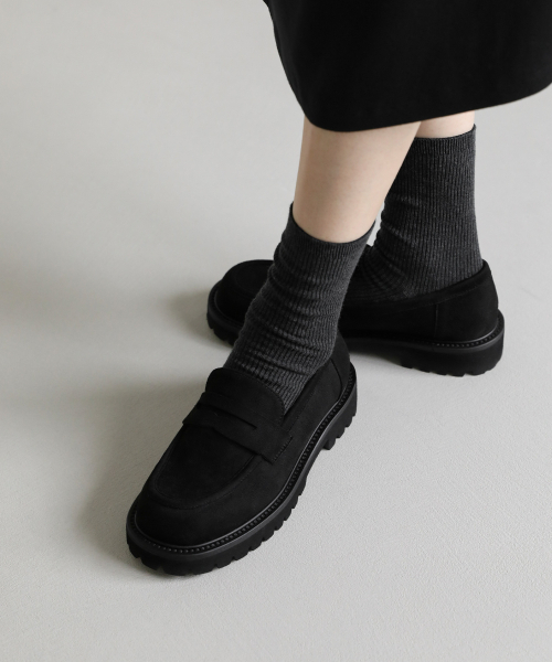 SAPPUN（サプン）の「Rojian 厚底 ペニーローファー (3cm)（ローファー・レディース・ブラック/ダークブラウン・22.5cm/23cm/23.5cm/24cm/24.5cm/25cm/25.5cm）」の5枚目の写真