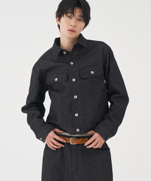 BASEMOMENT（ベースモーメント）の「ノンフェイドクロップデニムジャケットブラック（デニムジャケット）」