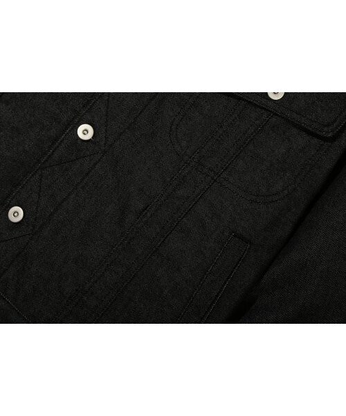 BASEMOMENT(ベースモーメント)の「ノンフェイドクロップデニムジャケットブラック(デニムジャケット・メンズ・その他・LARGE/MEDIUM)」の14枚目の写真