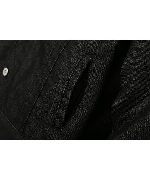 BASEMOMENT(ベースモーメント)の「ノンフェイドクロップデニムジャケットブラック(デニムジャケット・メンズ・その他・LARGE/MEDIUM)」の13枚目の写真