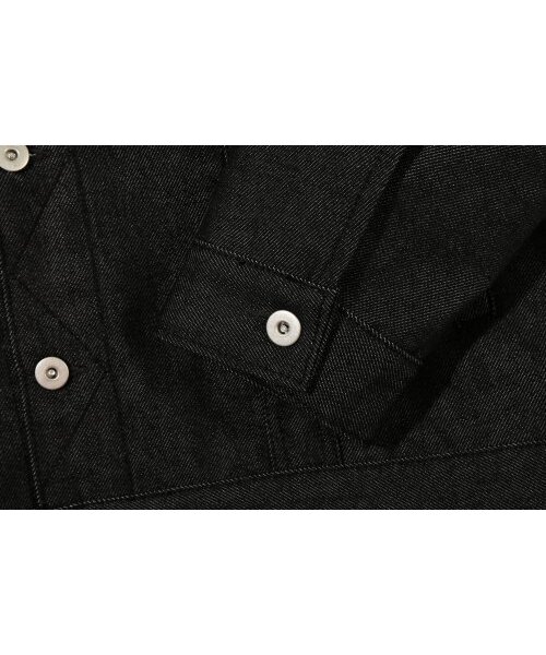 BASEMOMENT(ベースモーメント)の「ノンフェイドクロップデニムジャケットブラック(デニムジャケット・メンズ・その他・LARGE/MEDIUM)」の12枚目の写真