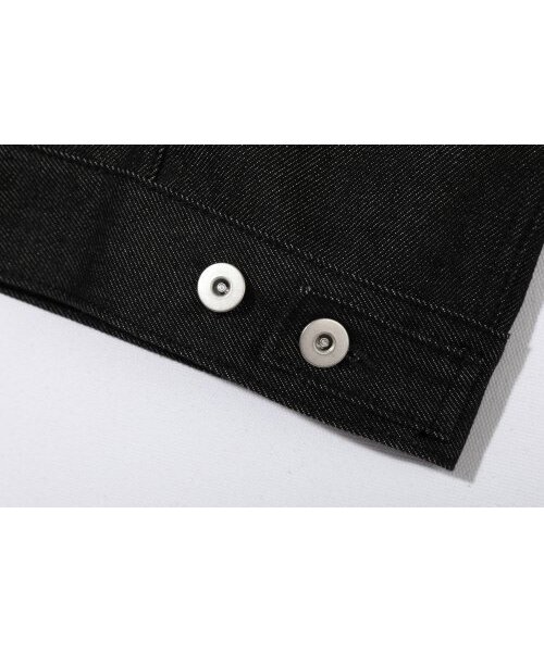BASEMOMENT(ベースモーメント)の「ノンフェイドクロップデニムジャケットブラック(デニムジャケット・メンズ・その他・LARGE/MEDIUM)」の11枚目の写真