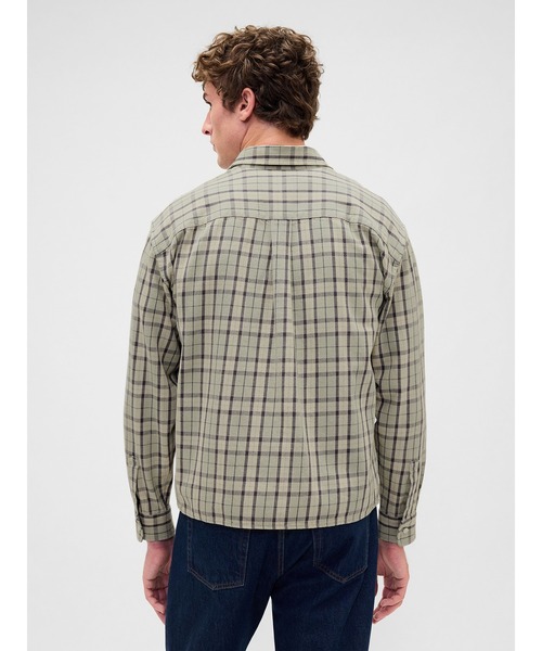 GAP(ギャップ)の「サンウォッシュ ツイル ストレートヘム シャツ(シャツ/ブラウス・メンズ・ホワイト系その他/グリーン系その他・XS/S/M/L/XL)」の9枚目の写真