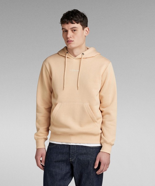 G-STAR(ジースター)の「CENTER CHEST LOGO HOODIE/クラシックロゴスウェットパーカー(パーカー・メンズ・ベージュ系その他・X-LARGE/LARGE/SMALL/MEDIUM)」の1枚目の写真