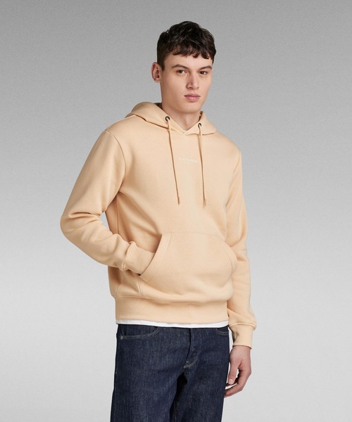 G-STAR(ジースター)の「CENTER CHEST LOGO HOODIE/クラシックロゴスウェットパーカー(パーカー・メンズ・ベージュ系その他・X-LARGE/LARGE/SMALL/MEDIUM)」の2枚目の写真