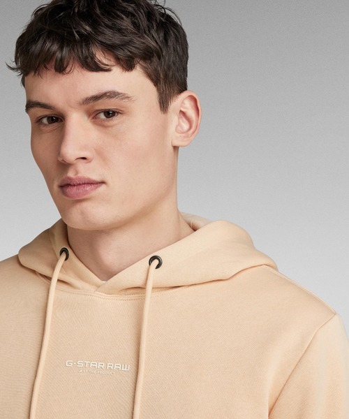 G-STAR(ジースター)の「CENTER CHEST LOGO HOODIE/クラシックロゴスウェットパーカー(パーカー・メンズ・ベージュ系その他・X-LARGE/LARGE/SMALL/MEDIUM)」の4枚目の写真
