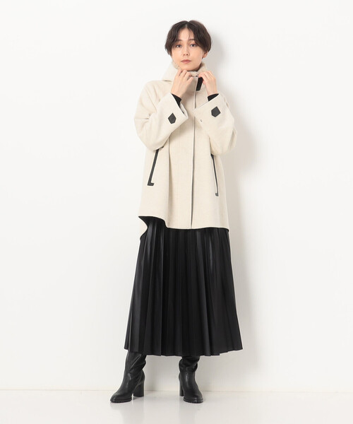 K.T KIYOKO TAKASE(キヨコタカセ)の「〔 Sサイズ 〕 アンゴラウール Aラインショートコート(その他アウター・レディース・ブラック・5号)」の21枚目の写真