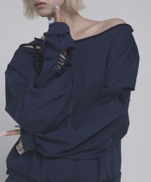 17HR（セブンティーンアワーズ）の「ワンショルダメージスウェット（スウェット）」