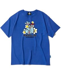 キャンディラビットグラフィックTシャツ - ブルー